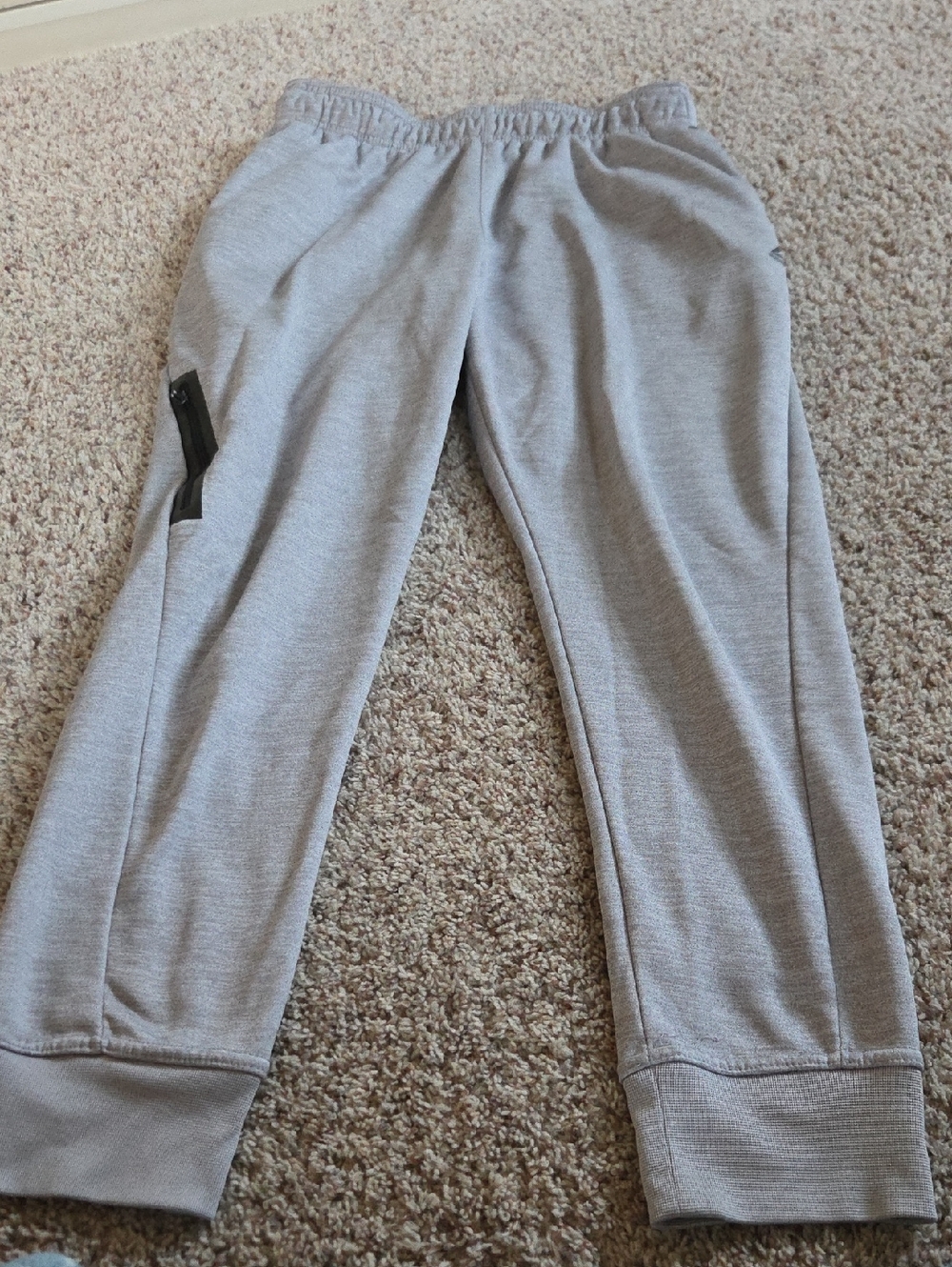 Reebok Light Gray Men's Jogger Sweatpants with Zip Pocket